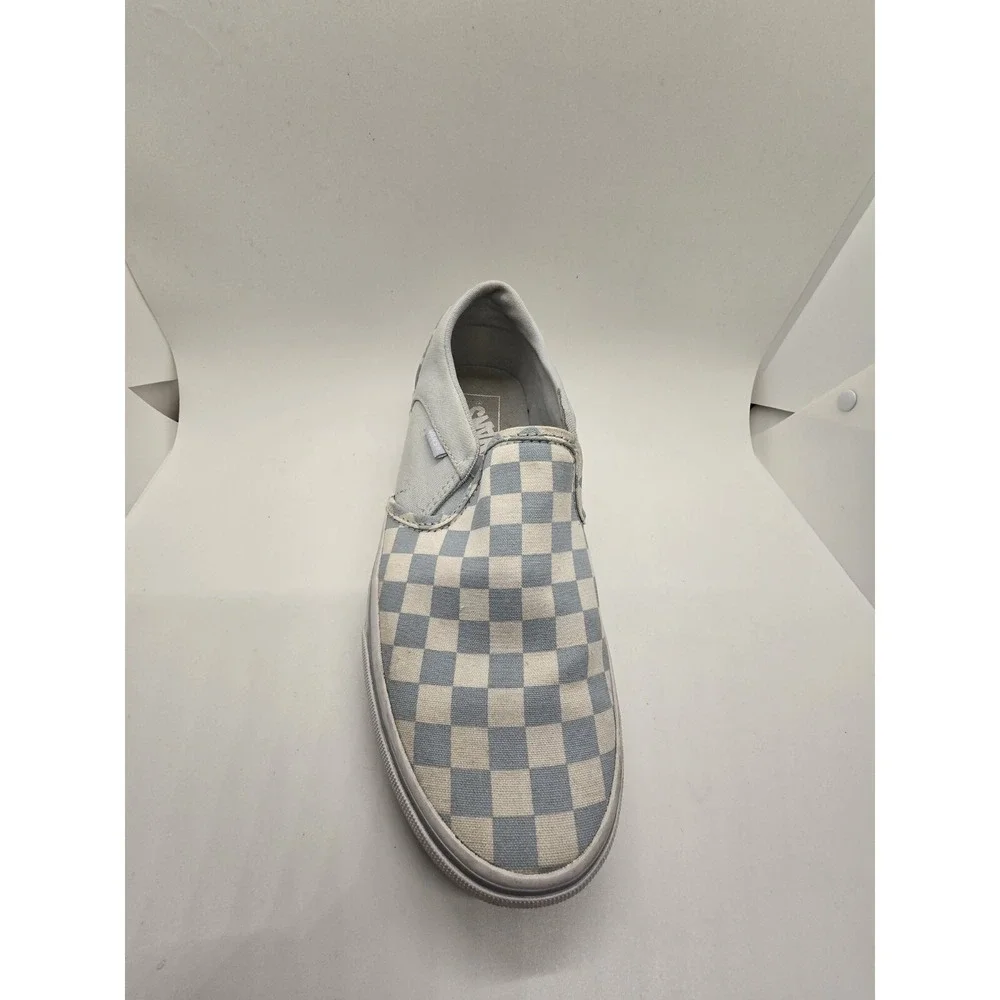 Vans Checkered Baby Blue/True White - 5.5 Mens/7  Womens dc7‎ 721356